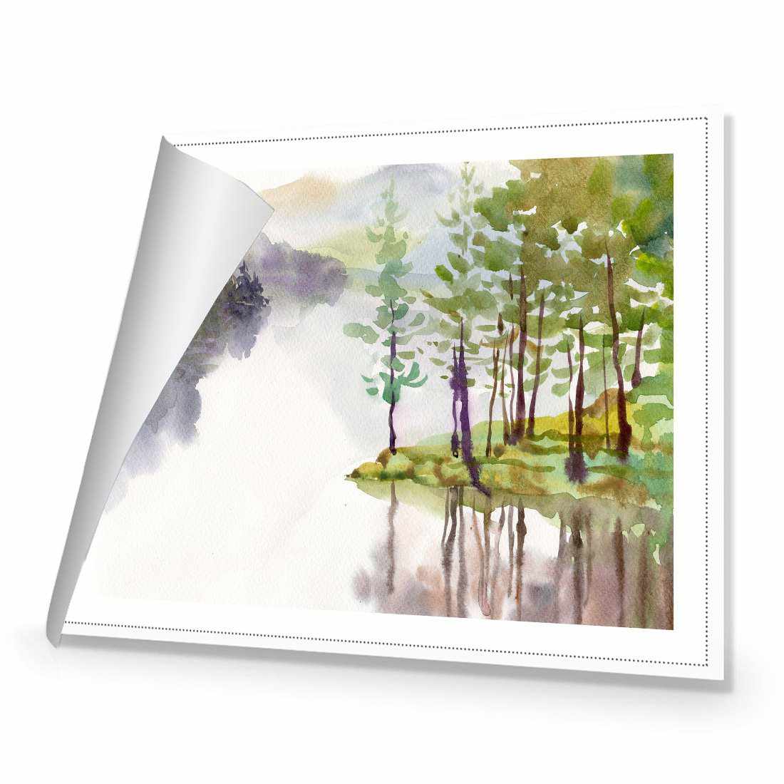Lake Painted Canvas Art-Canvas-Wall Art Designs-45x30cm-Rolled Canvas-Wall Art Designs