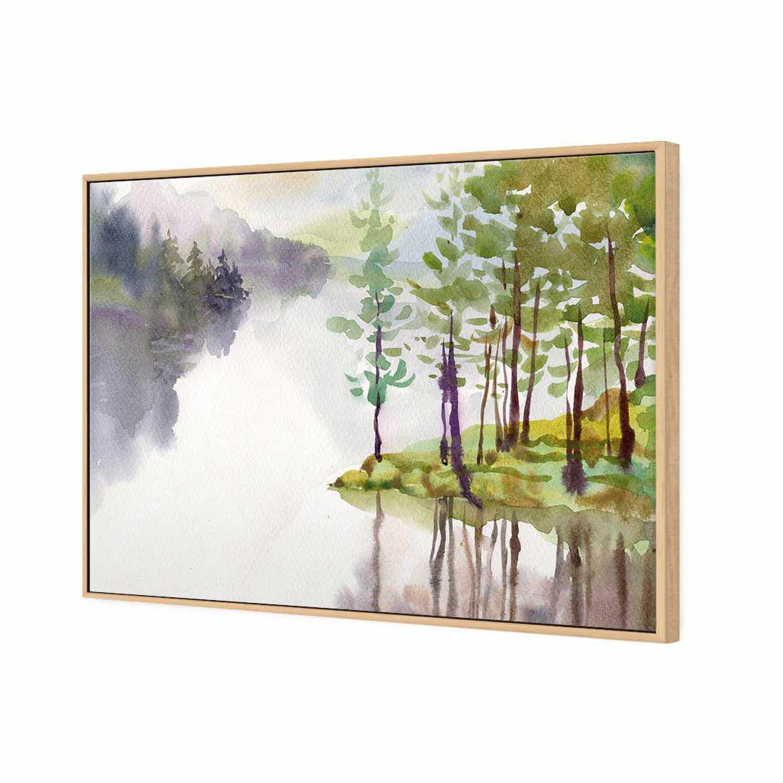 Lake Painted Canvas Art-Canvas-Wall Art Designs-45x30cm-Canvas - Oak Frame-Wall Art Designs