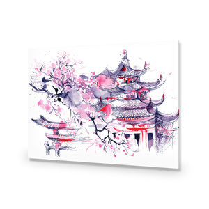 Temple Watercoloured | Classic Acrylic | No Frame No Border