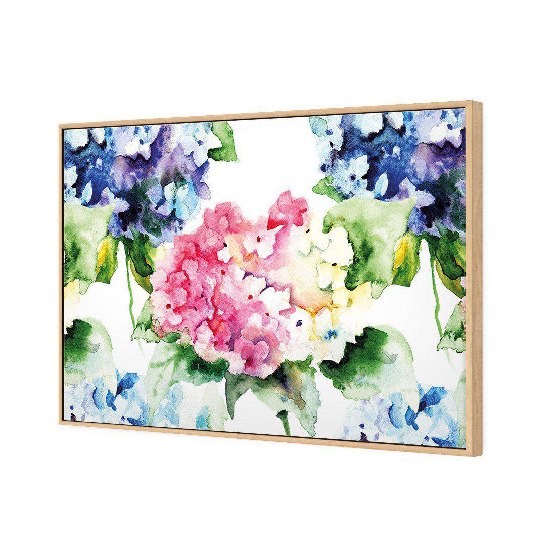Hydrangeas Canvas Art-Canvas-Wall Art Designs-45x30cm-Canvas - Oak Frame-Wall Art Designs