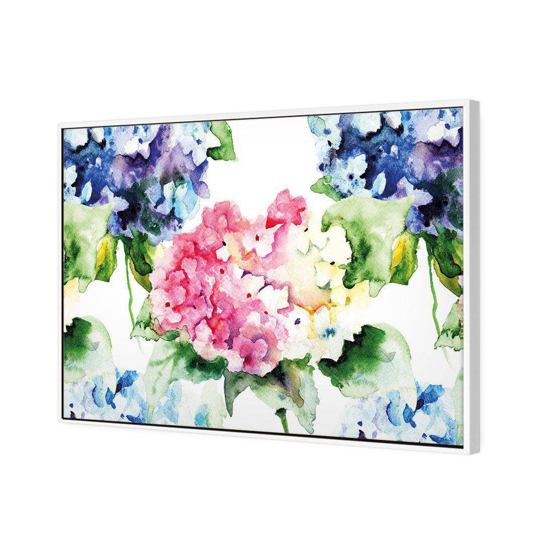 Hydrangeas Canvas Art-Canvas-Wall Art Designs-45x30cm-Canvas - White Frame-Wall Art Designs