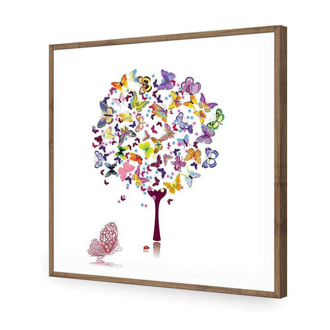 Day Dream Tree, Square-Acrylic-Wall Art Design-Without Border-Acrylic - Natural Frame-37x37cm-Wall Art Designs