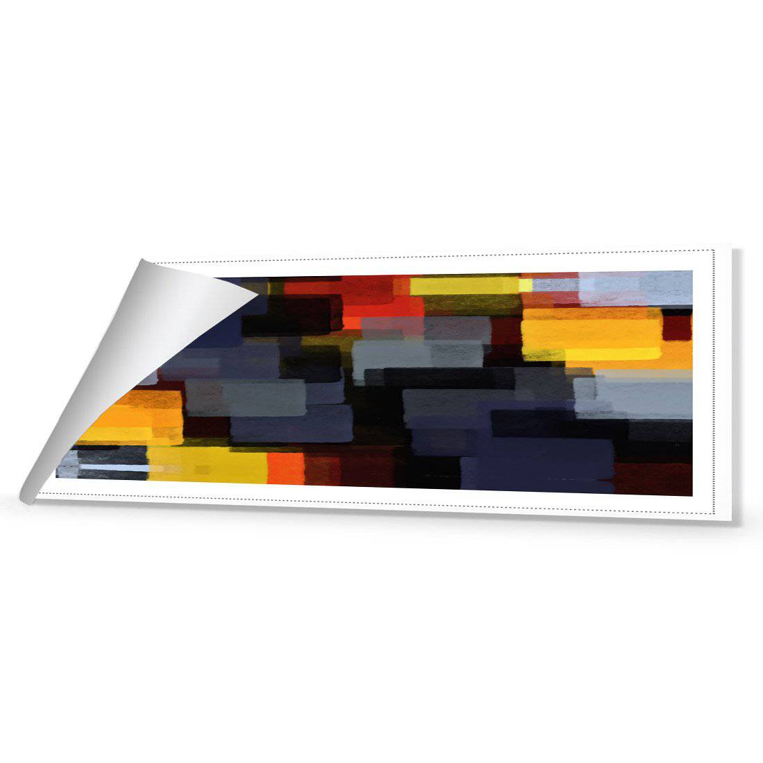 Colliding Blocks Canvas Art-Canvas-Wall Art Designs-60x20cm-Rolled Canvas-Wall Art Designs