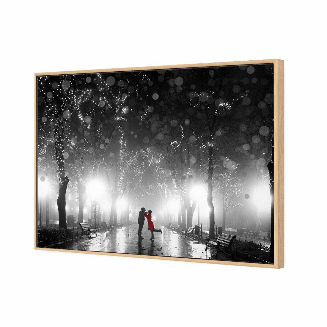 Park Of Romance, B&W Canvas Art-Canvas-Wall Art Designs-45x30cm-Canvas - Oak Frame-Wall Art Designs