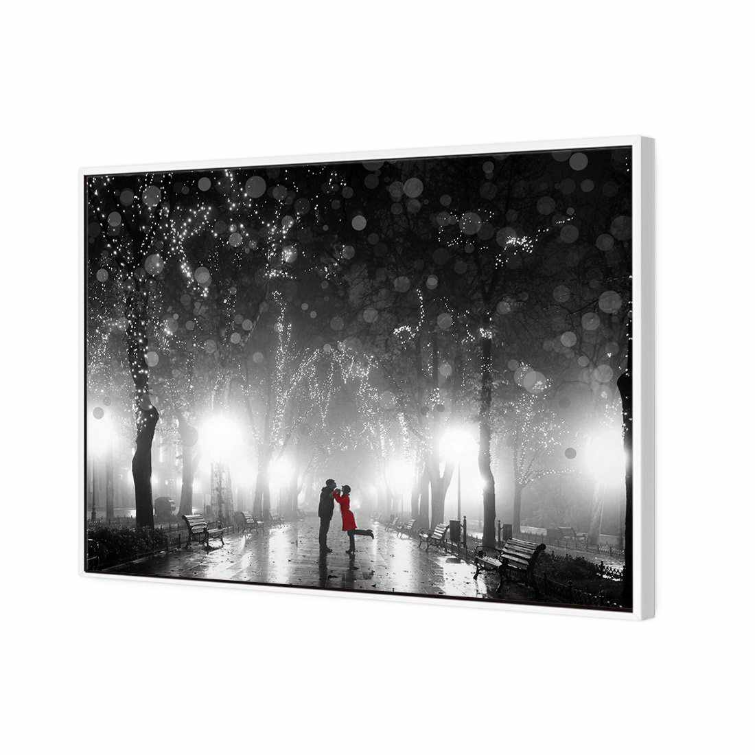 Park Of Romance, B&W Canvas Art-Canvas-Wall Art Designs-45x30cm-Canvas - White Frame-Wall Art Designs