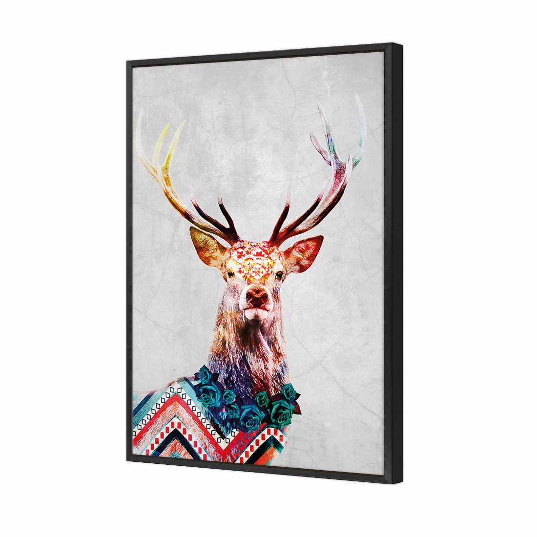 Majestic Deer Mosaic Canvas Art-Canvas-Wall Art Designs-45x30cm-Canvas - Black Frame-Wall Art Designs