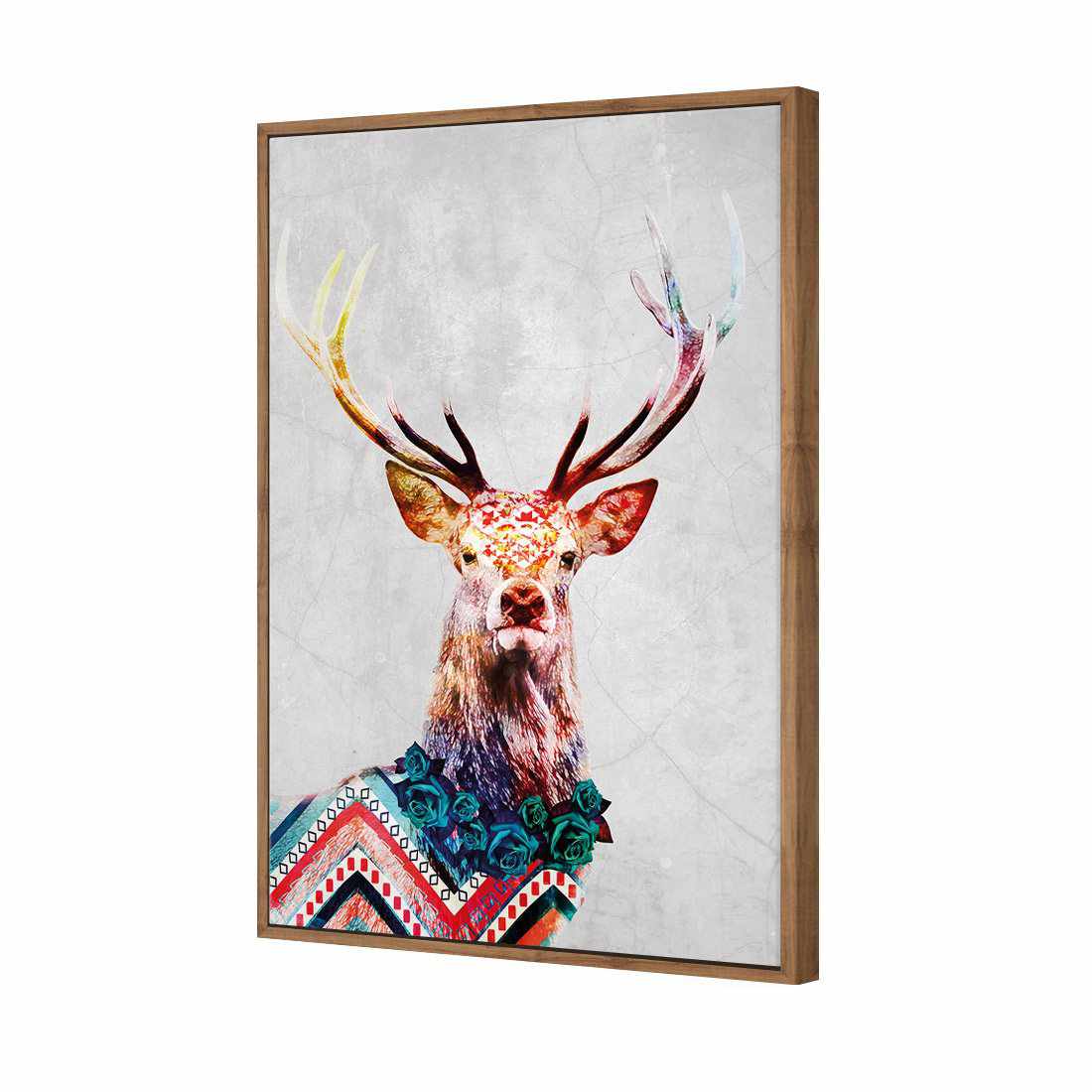 Majestic Deer Mosaic Canvas Art-Canvas-Wall Art Designs-45x30cm-Canvas - Natural Frame-Wall Art Designs
