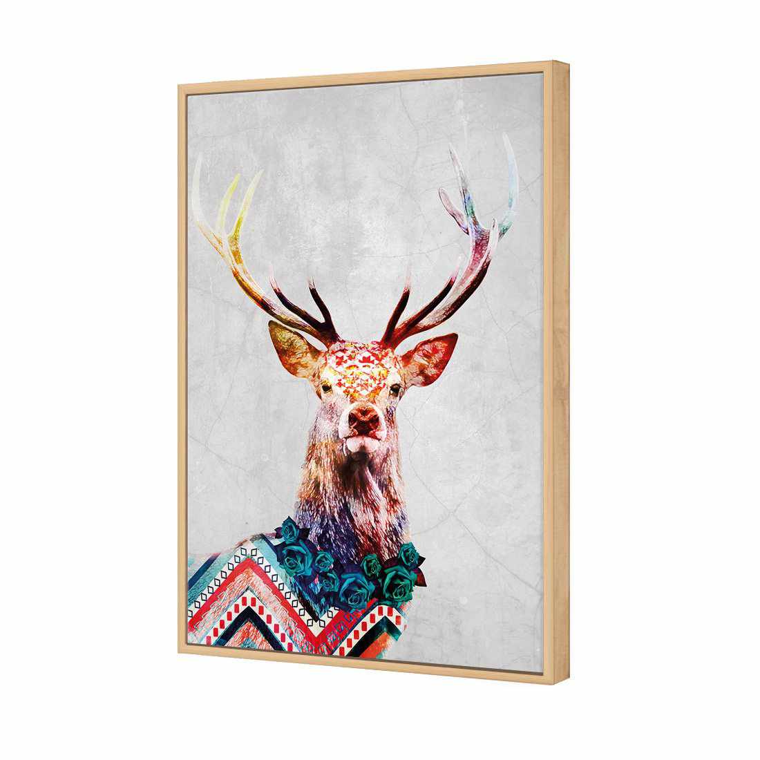 Majestic Deer Mosaic Canvas Art-Canvas-Wall Art Designs-45x30cm-Canvas - Oak Frame-Wall Art Designs