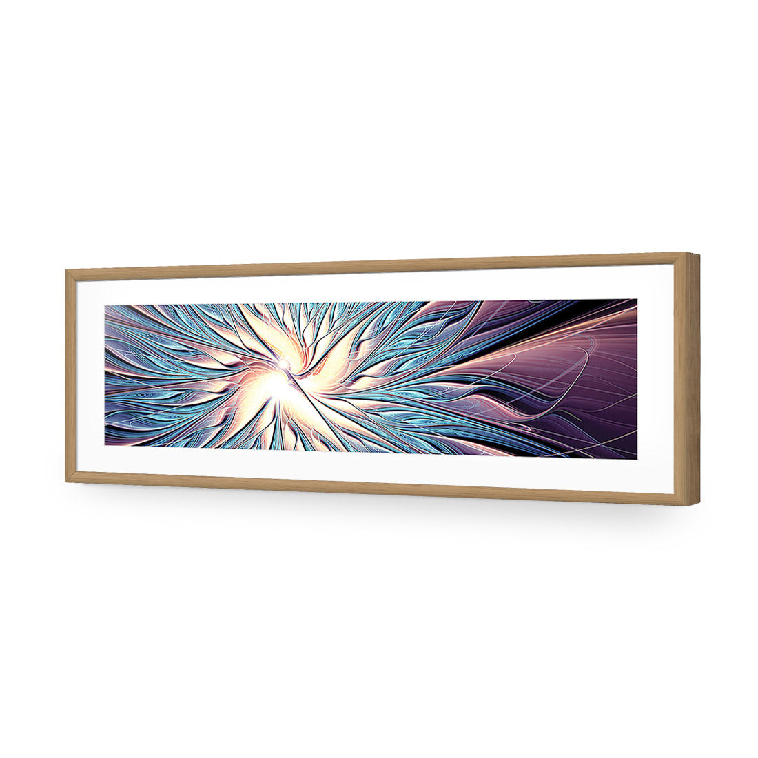 Shining Soul, Long | Standard Acrylic | Flat Frame With Border | Oak