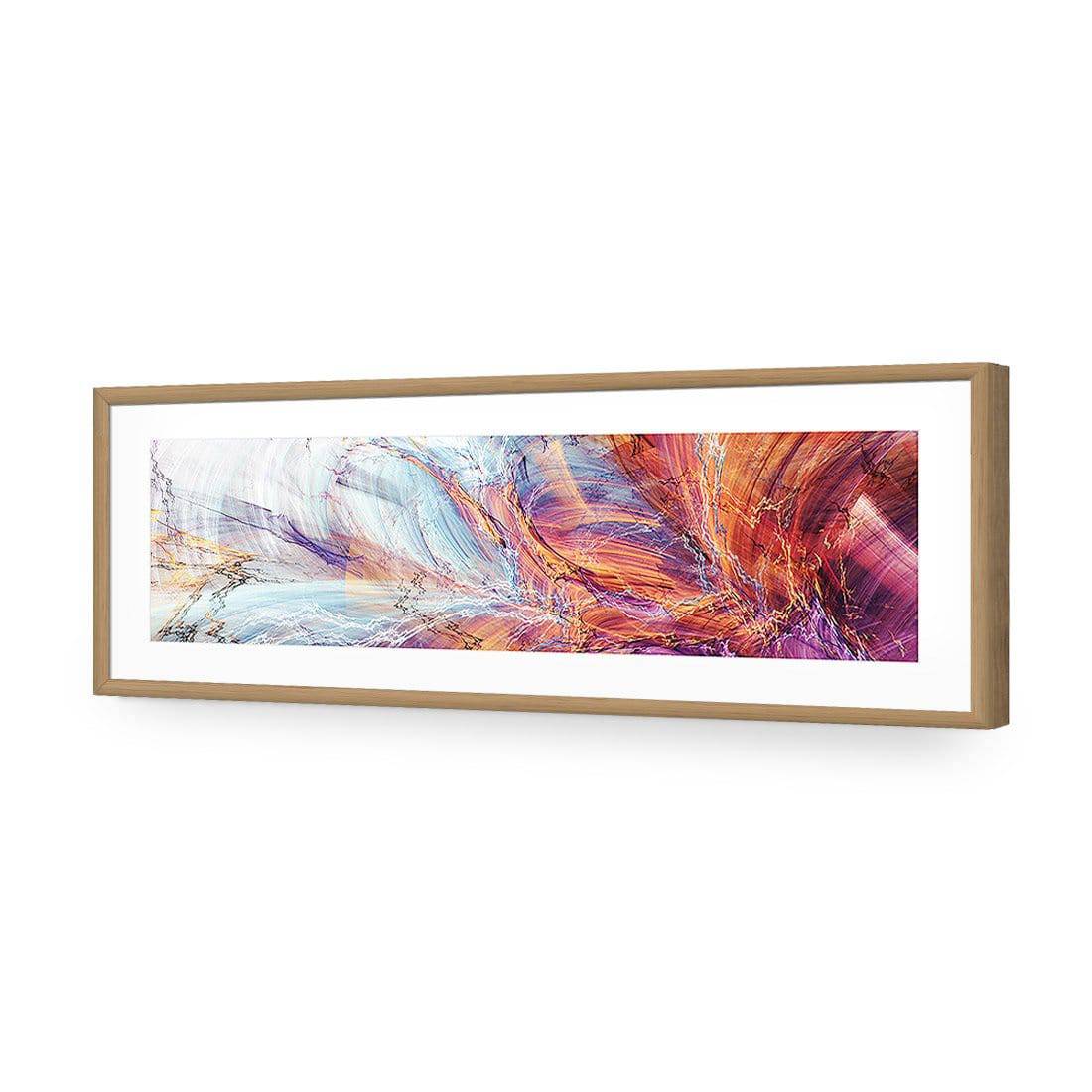 Glorious, Long-Acrylic-Wall Art Design-With Border-Acrylic - Oak Frame-60x20cm-Wall Art Designs