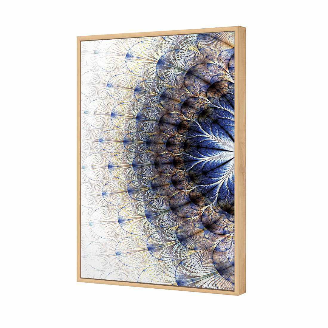 Peacocking | Classic Canvas | Floating Frame | Oak
