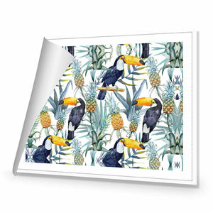 Pineapple Toucans | Standard Canvas | No Frame | Rolled Canvas