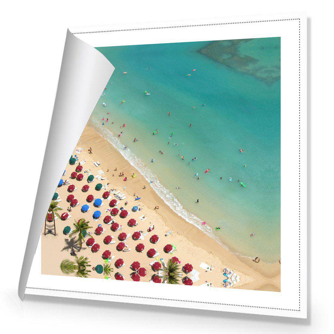 Birds Eye Beach, Square Canvas Art-Canvas-Wall Art Designs-30x30cm-Rolled Canvas-Wall Art Designs
