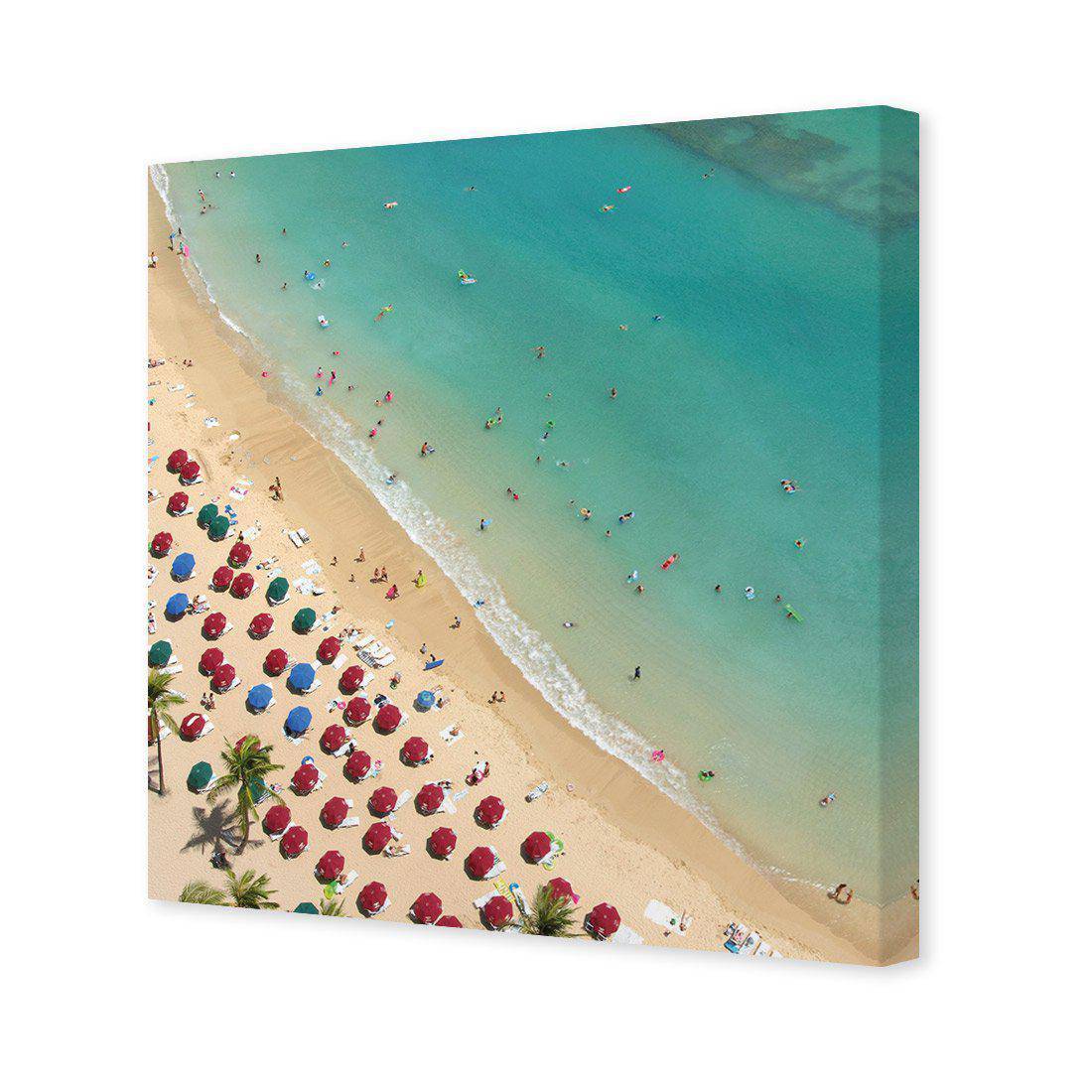 Birds Eye Beach, Square Canvas Art-Canvas-Wall Art Designs-30x30cm-Canvas - No Frame-Wall Art Designs