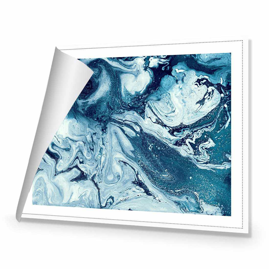 Liquified, Deep Blue Canvas Art-Canvas-Wall Art Designs-45x30cm-Rolled Canvas-Wall Art Designs