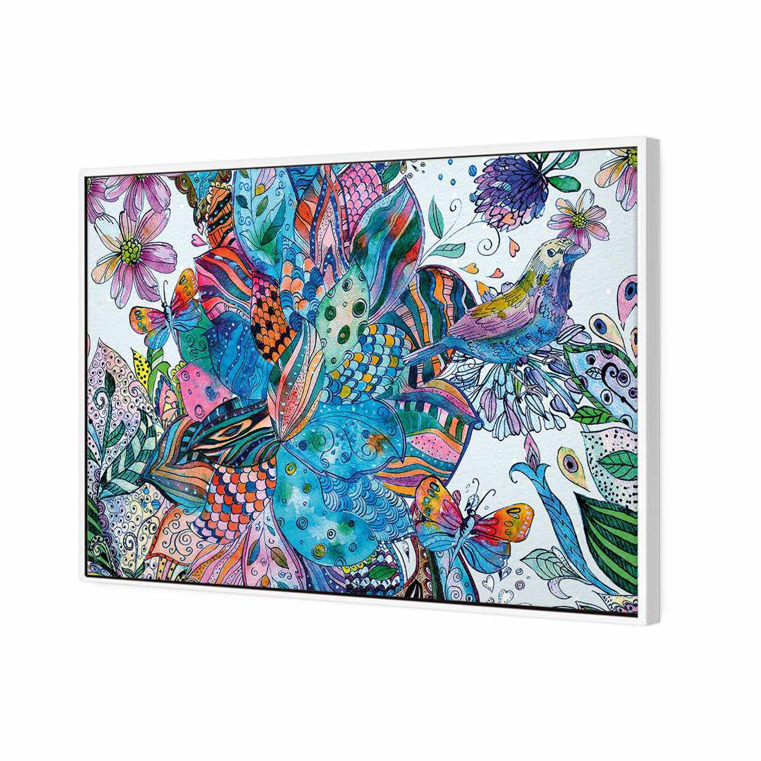 Tapestry Smorgasboard, Blue Canvas Art-Canvas-Wall Art Designs-45x30cm-Canvas - White Frame-Wall Art Designs