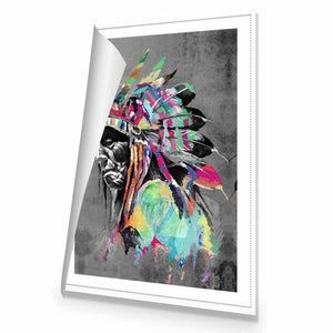 Rainbow Chief Left | Standard Canvas | No Frame | Rolled Canvas