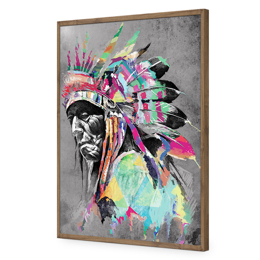 Rainbow Chief Left Acrylic Glass Art