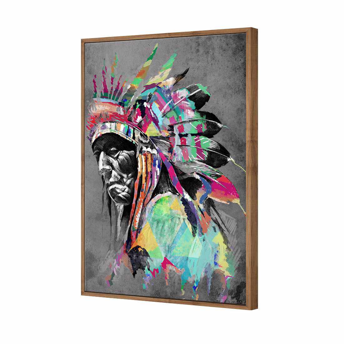 Rainbow Chief Left Canvas Art-Canvas-Wall Art Designs-45x30cm-Canvas - Natural Frame-Wall Art Designs