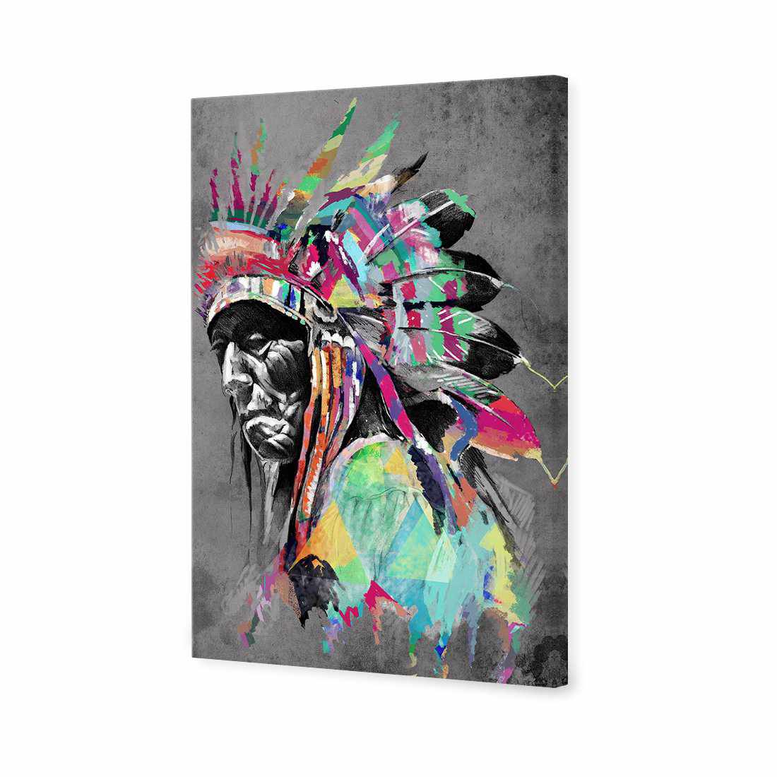 Rainbow Chief Left Canvas Art-Canvas-Wall Art Designs-45x30cm-Canvas - No Frame-Wall Art Designs