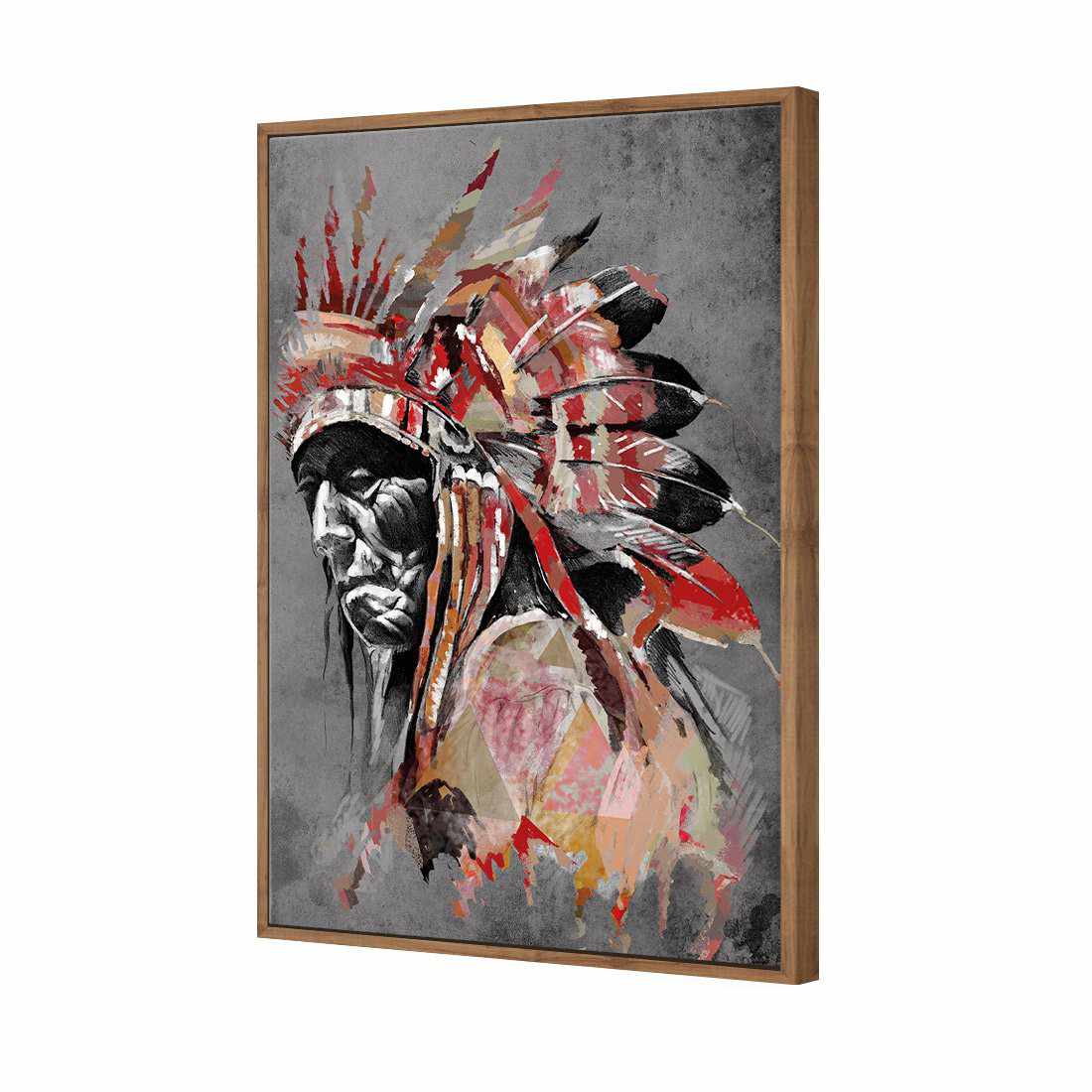 Rainbow Chief Left, Rusty Canvas Art-Canvas-Wall Art Designs-45x30cm-Canvas - Natural Frame-Wall Art Designs