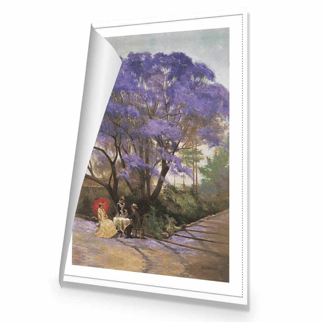 Under The Jacaranda by Godfrey Rivers Canvas Art-Canvas-Wall Art Designs-45x30cm-Rolled Canvas-Wall Art Designs