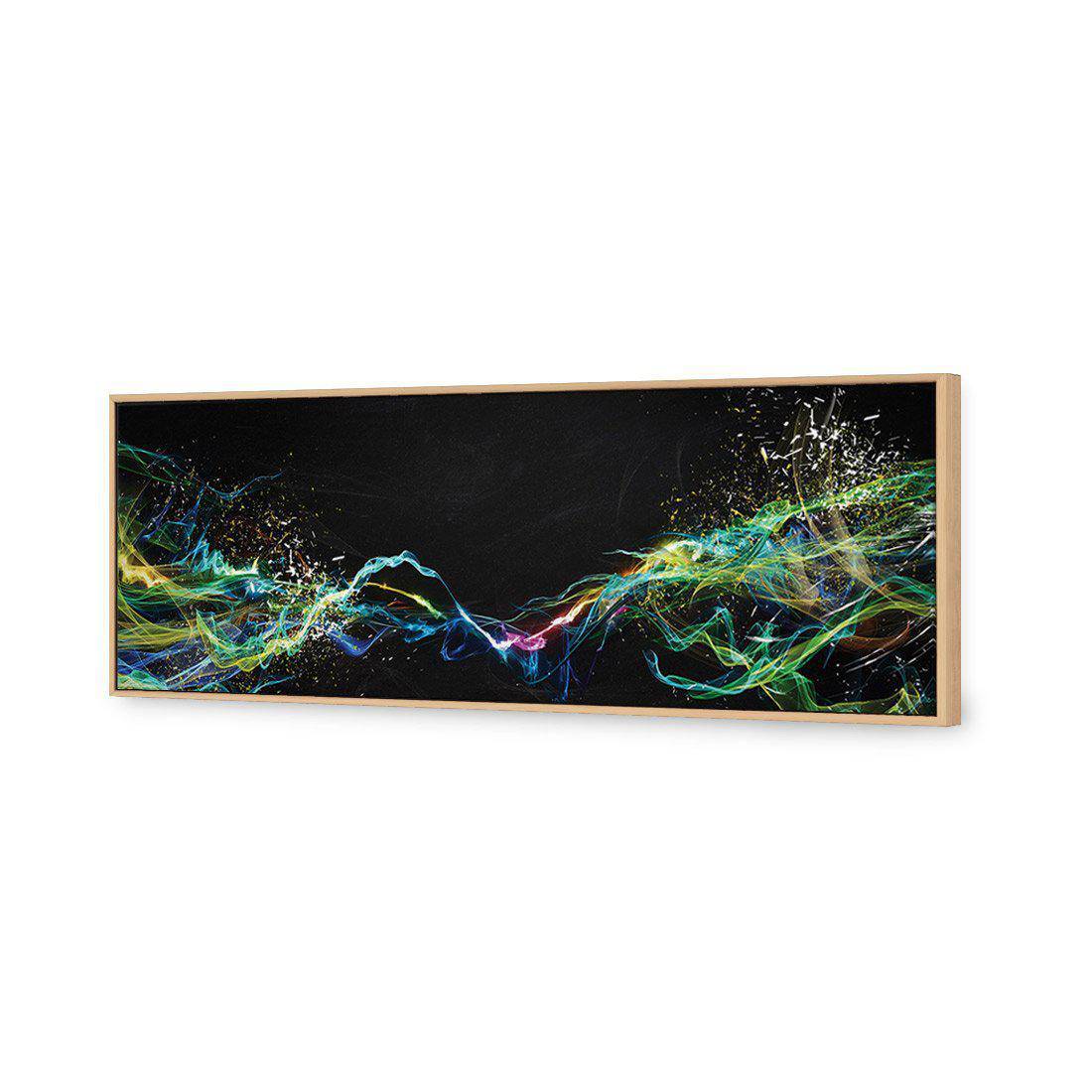 Electricity On Black Canvas Art-Canvas-Wall Art Designs-60x20cm-Canvas - Oak Frame-Wall Art Designs