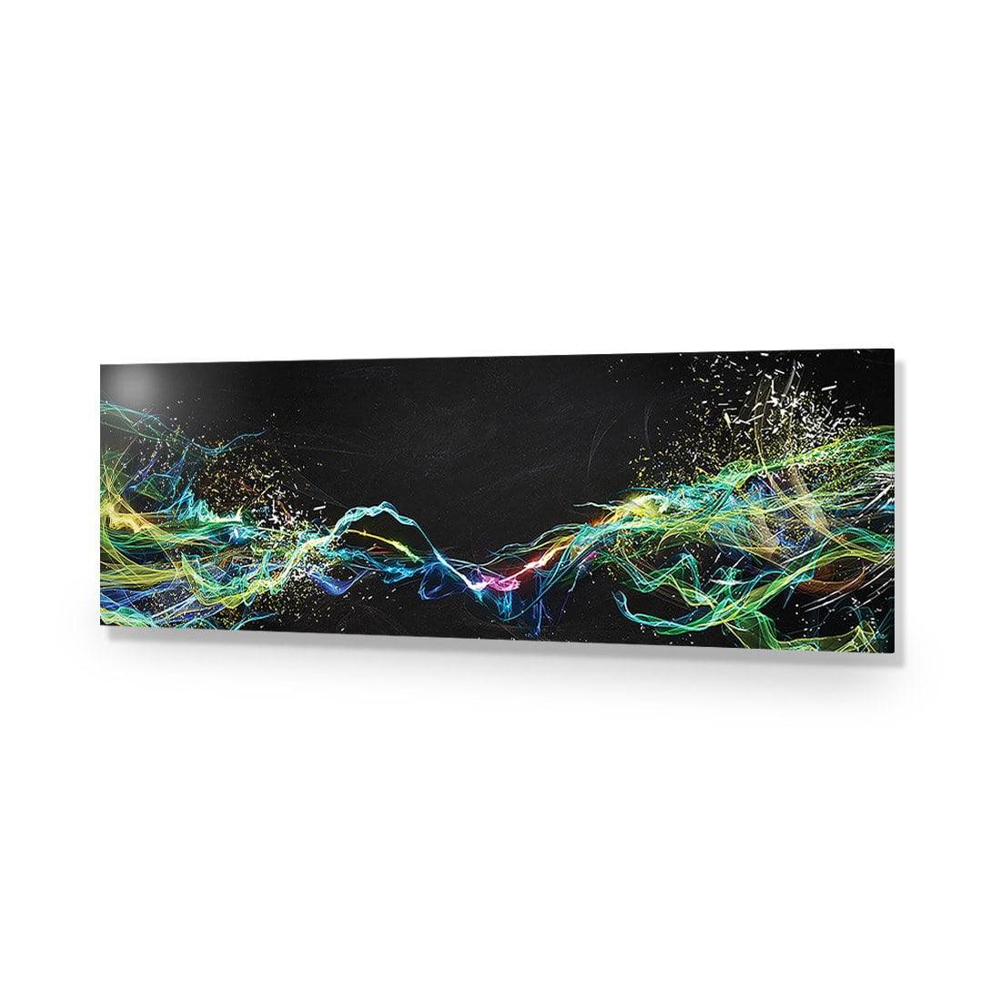 Electricity On Black, Long-Acrylic-Wall Art Design-Without Border-Acrylic - No Frame-60x20cm-Wall Art Designs