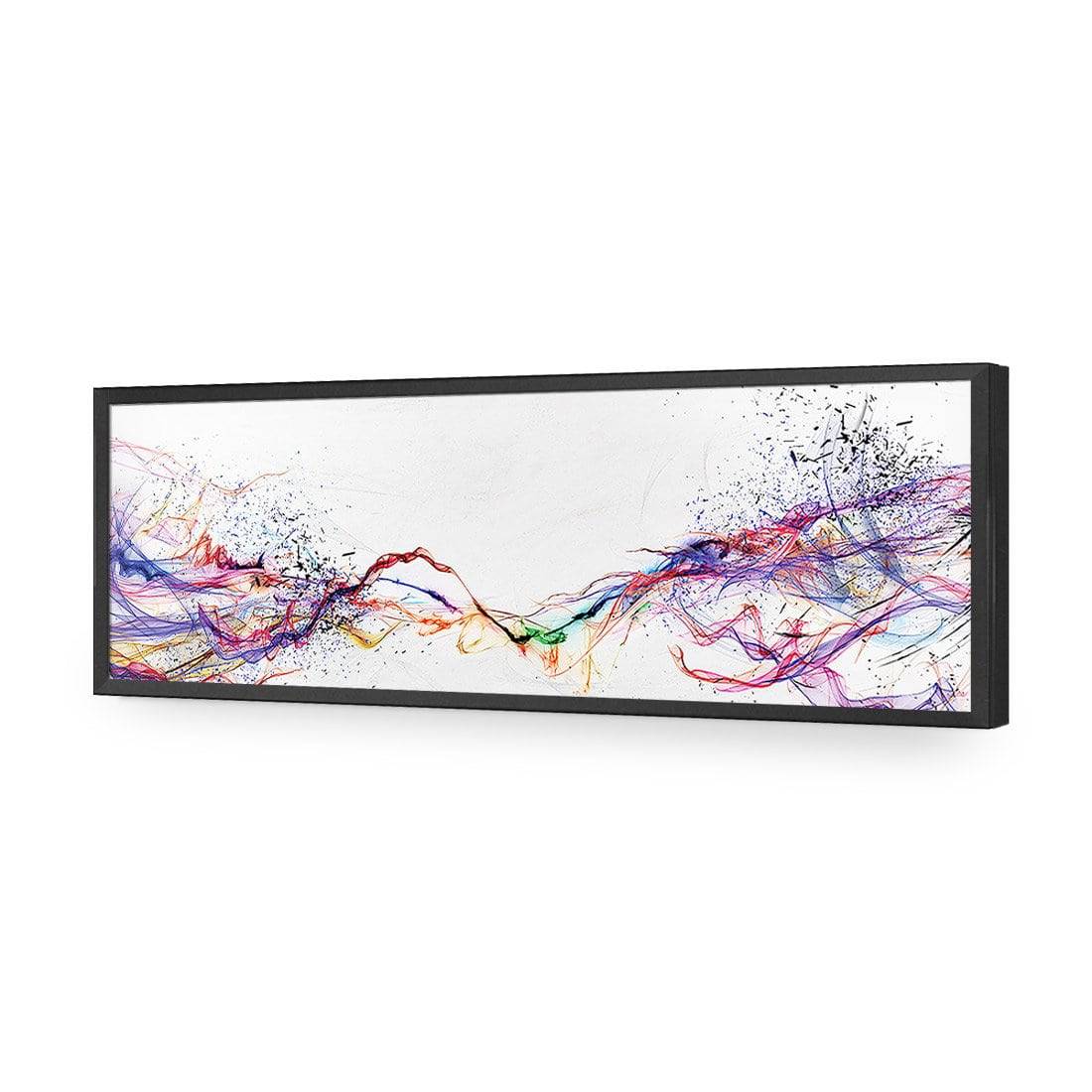 Electricity On Black, Inverted, Long-Acrylic-Wall Art Design-Without Border-Acrylic - Black Frame-60x20cm-Wall Art Designs