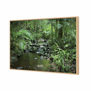 Mossman River In Daintree Rainforest, Rectangle | Classic Canvas | Floating Frame | Oak