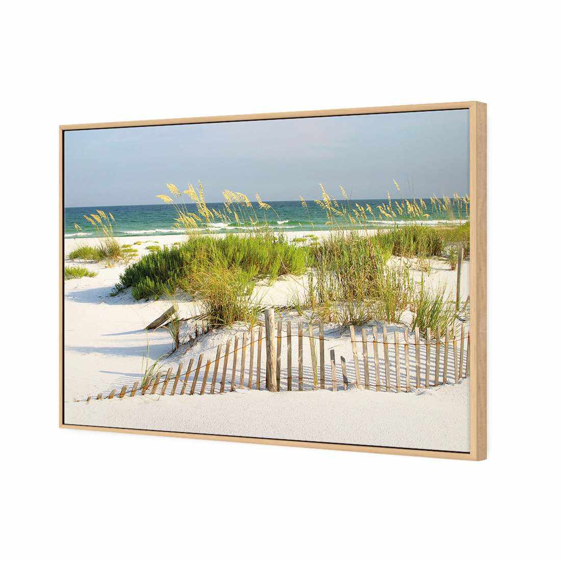 Sand Dune Reflections | Classic Canvas | Floating Frame | Oak