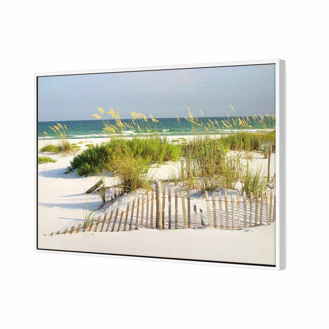 Sand Dune Reflections | Classic Canvas | Floating Frame | White