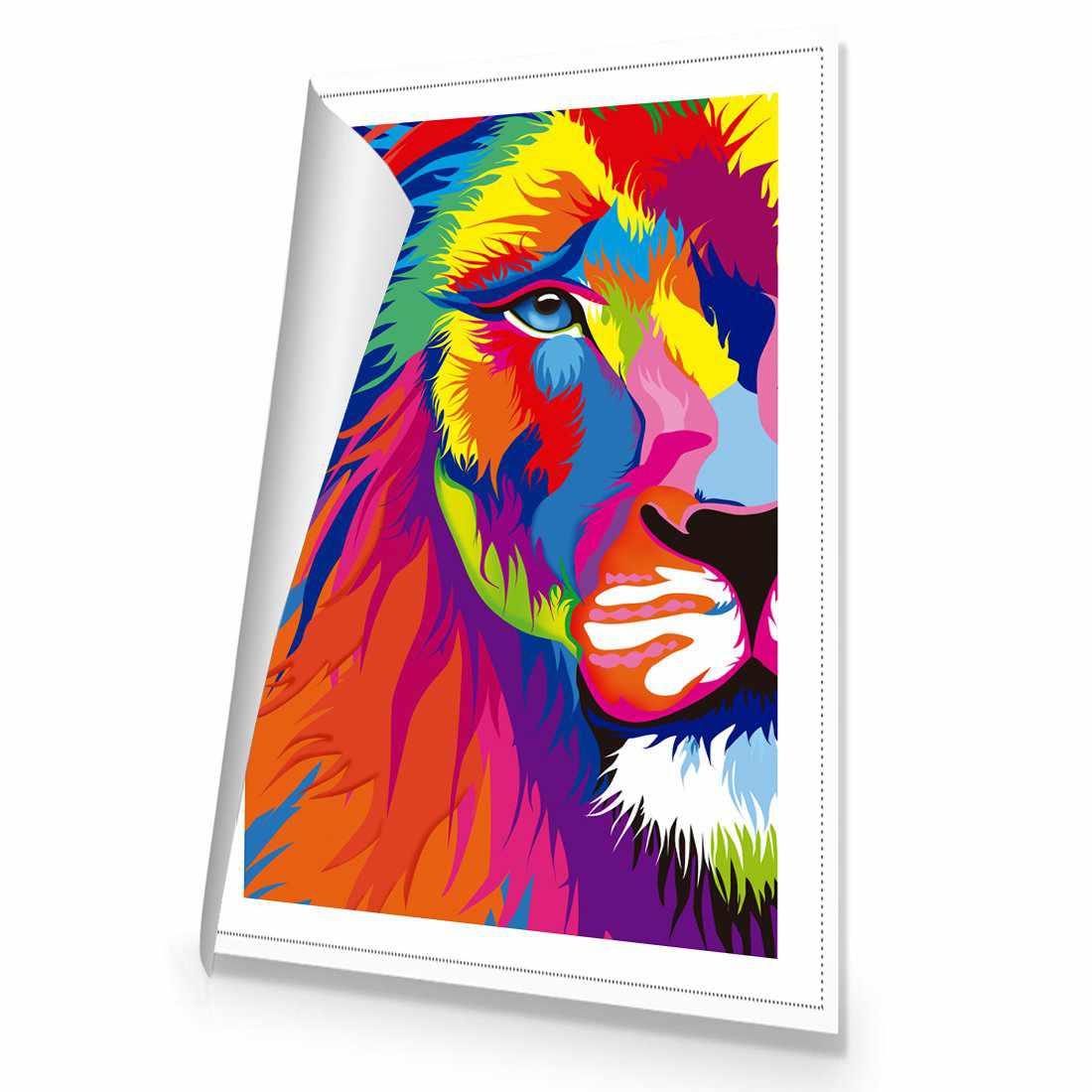 Magnificent Lion Canvas Art-Canvas-Wall Art Designs-45x30cm-Rolled Canvas-Wall Art Designs