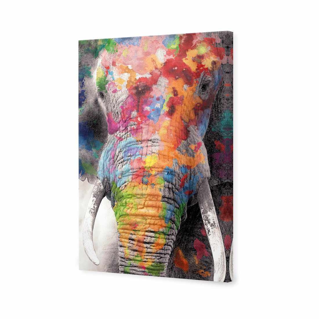 Rainbow Elephant Canvas Art-Canvas-Wall Art Designs-45x30cm-Canvas - No Frame-Wall Art Designs