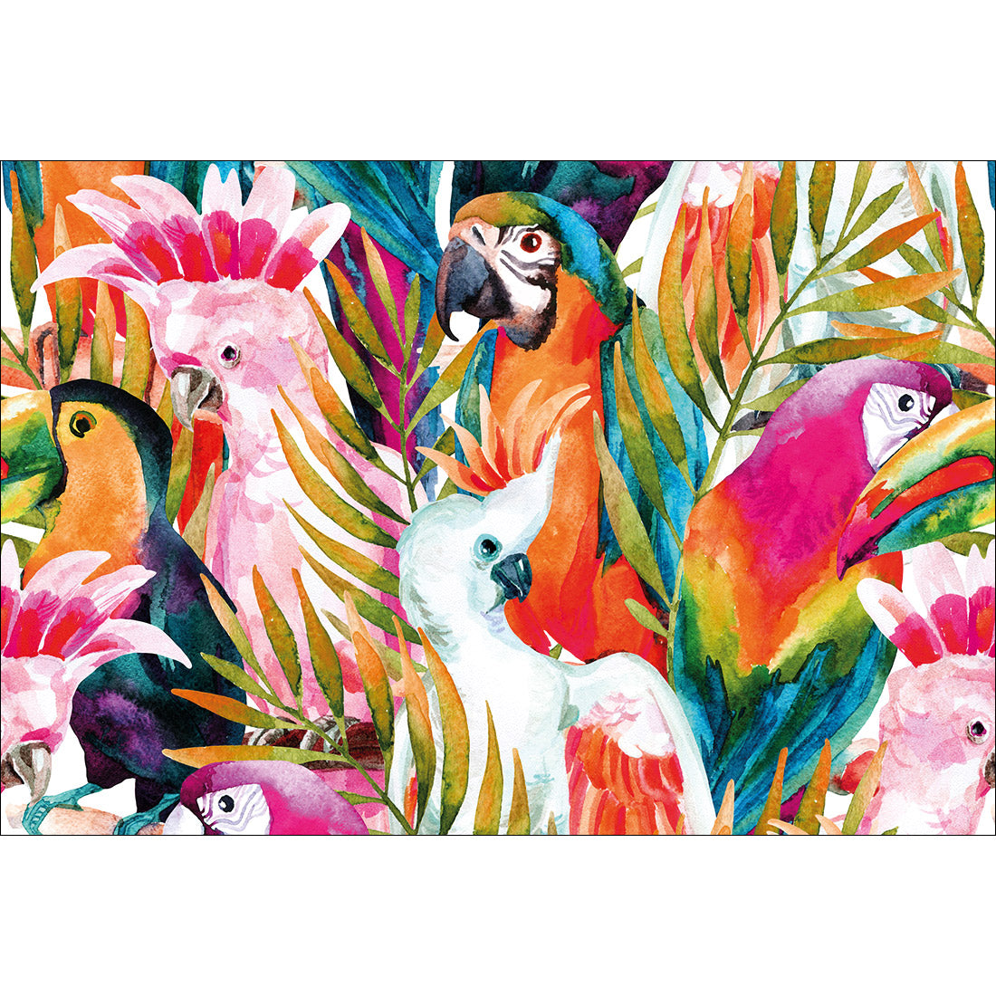 Parrots & Palms, Rectangle