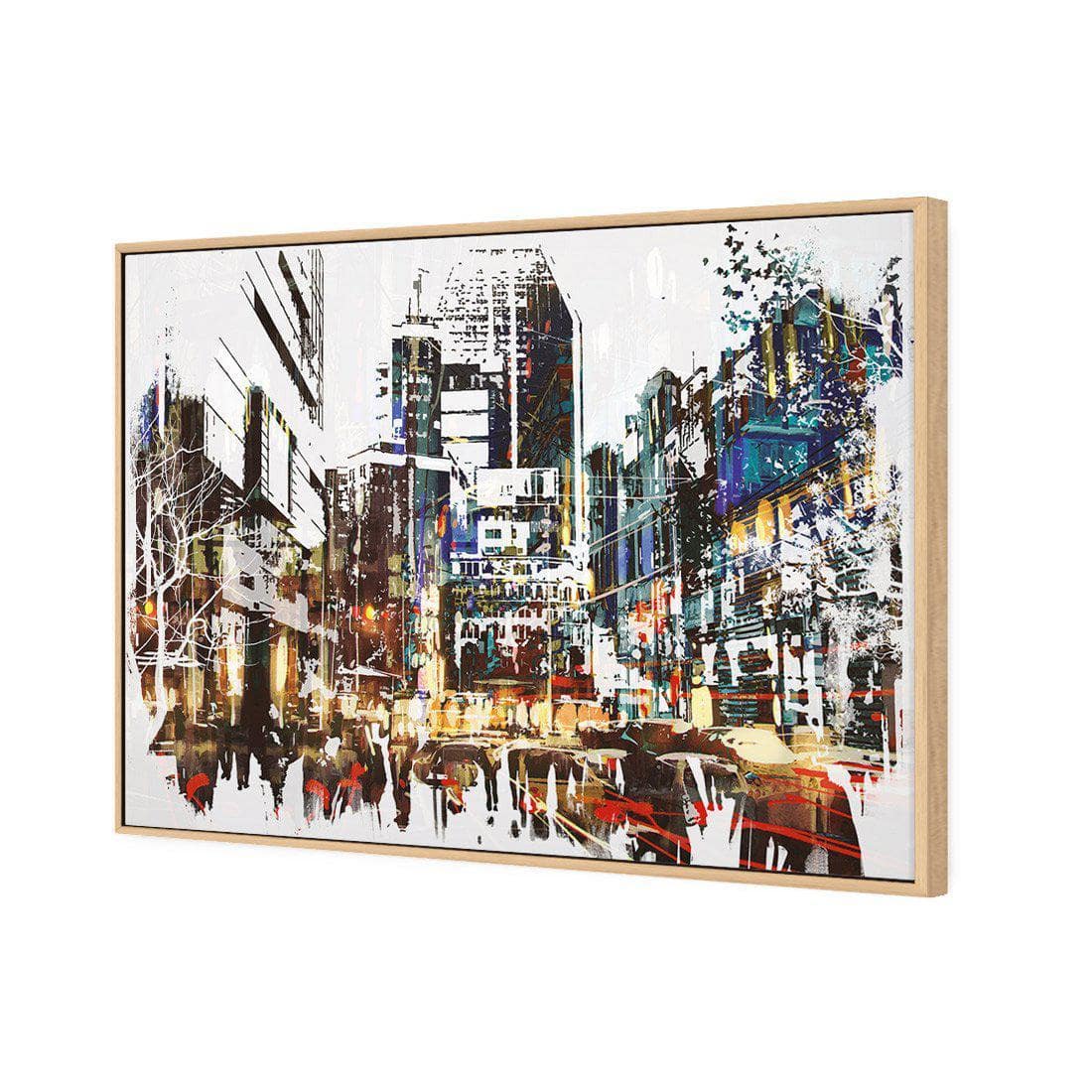 City Walk Canvas Art-Canvas-Wall Art Designs-45x30cm-Canvas - Oak Frame-Wall Art Designs