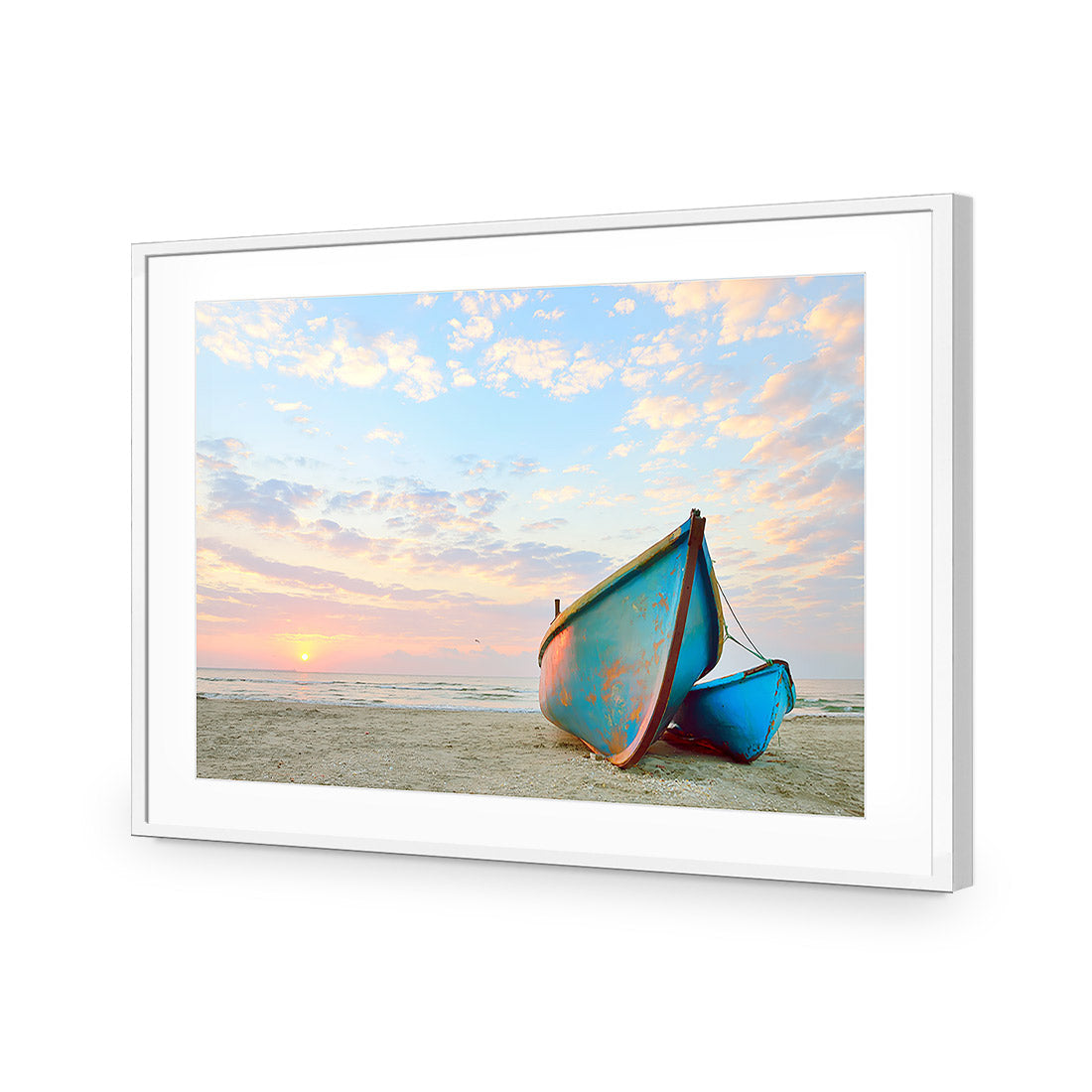 Washed Up | Standard Acrylic | Flat Frame With Border | White