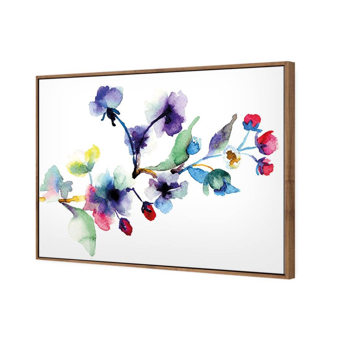 Watercolour Blossom Branch Canvas Art-Canvas-Wall Art Designs-45x30cm-Canvas - Natural Frame-Wall Art Designs