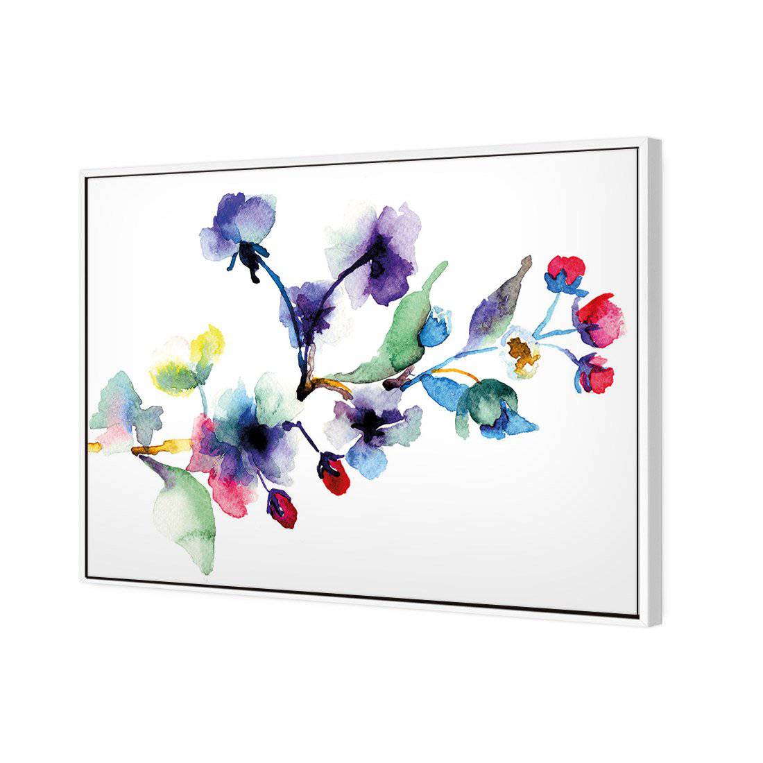 Watercolour Blossom Branch Canvas Art-Canvas-Wall Art Designs-45x30cm-Canvas - White Frame-Wall Art Designs