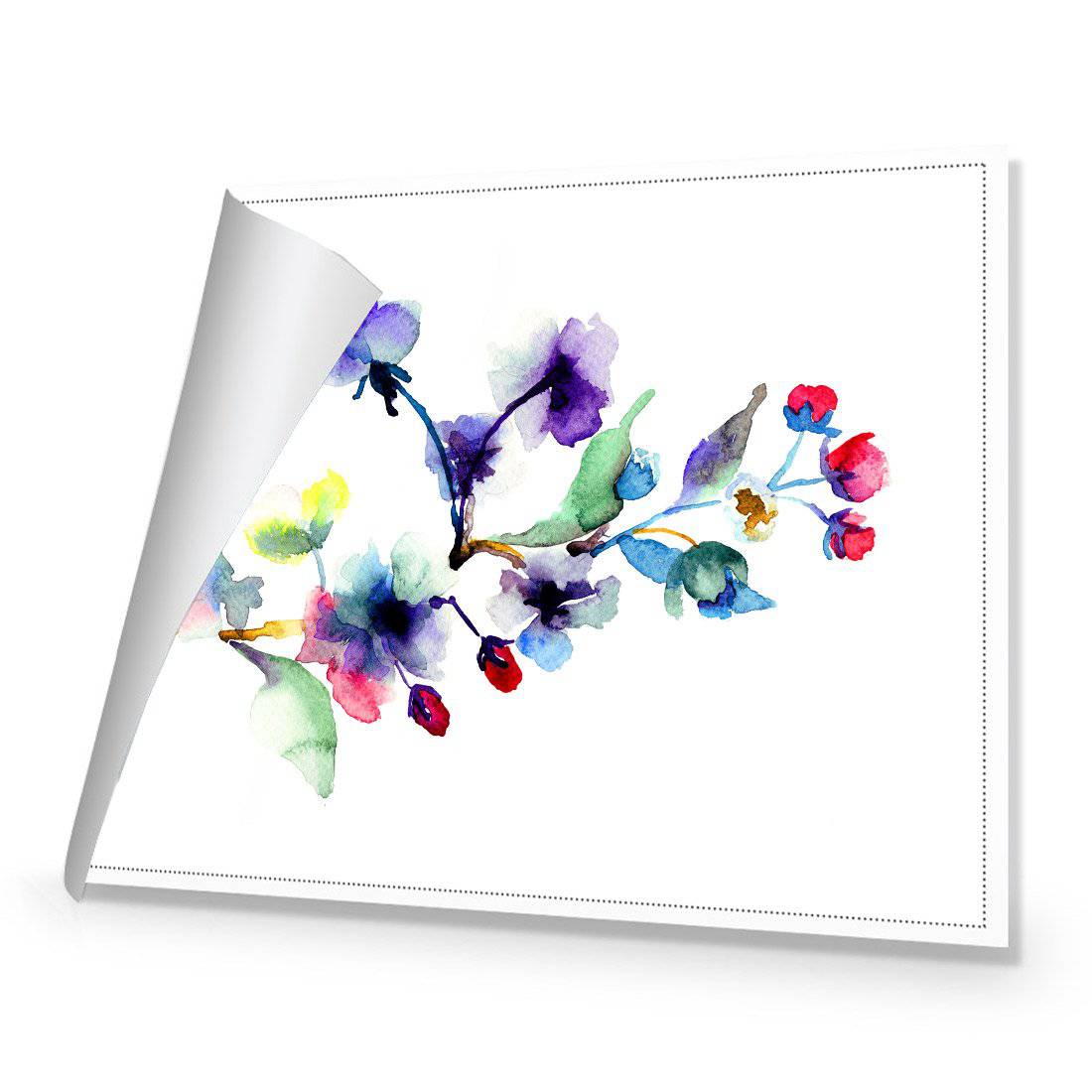 Watercolour Blossom Branch | Standard Canvas | No Frame | Rolled Canvas