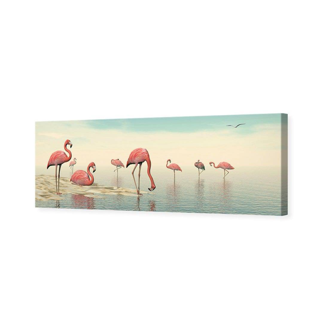 Flamingo Chill Canvas Art-Canvas-Wall Art Designs-60x20cm-Canvas - No Frame-Wall Art Designs