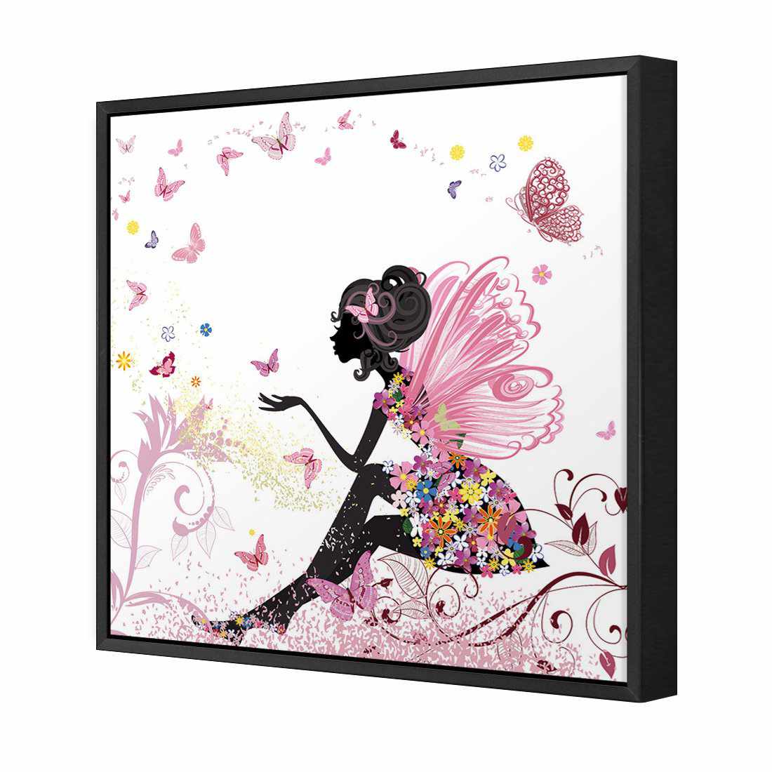 Fantasy Fairy Canvas Art-Canvas-Wall Art Designs-30x30cm-Canvas - Black Frame-Wall Art Designs