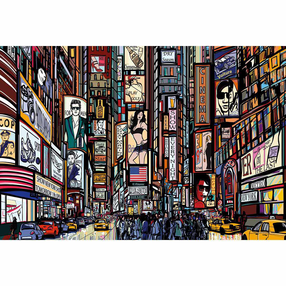 New York Advertised Canvas Art-Canvas-Wall Art Designs-45x30cm-Canvas - No Frame-Wall Art Designs