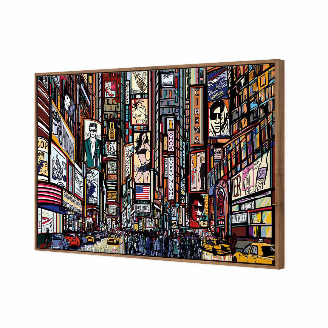 New York Advertised Canvas Art-Canvas-Wall Art Designs-45x30cm-Canvas - Natural Frame-Wall Art Designs