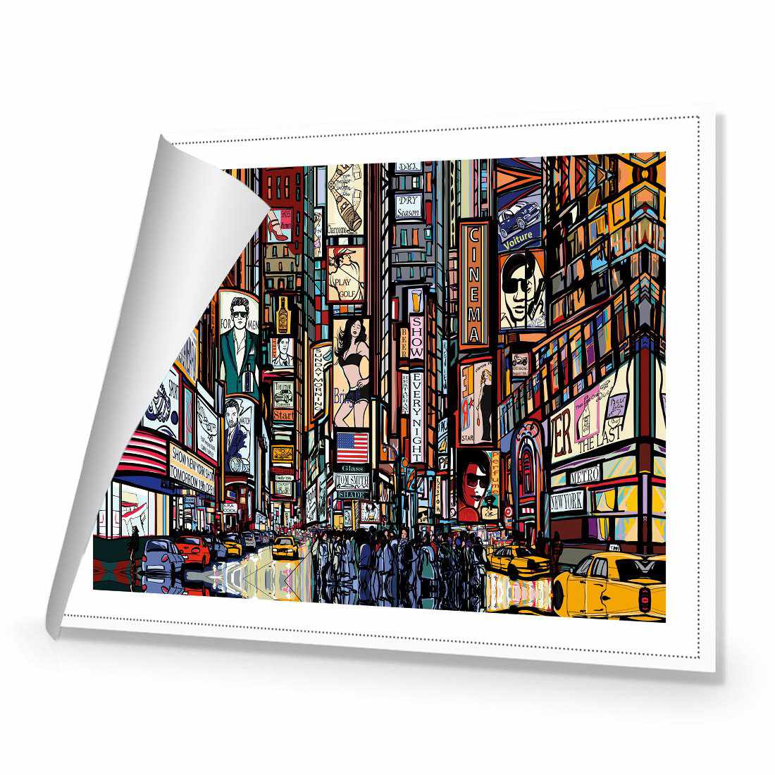 New York Advertised Canvas Art-Canvas-Wall Art Designs-45x30cm-Rolled Canvas-Wall Art Designs
