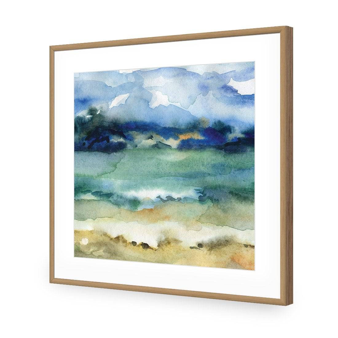 Timeless, Square-Acrylic-Wall Art Design-With Border-Acrylic - Oak Frame-37x37cm-Wall Art Designs