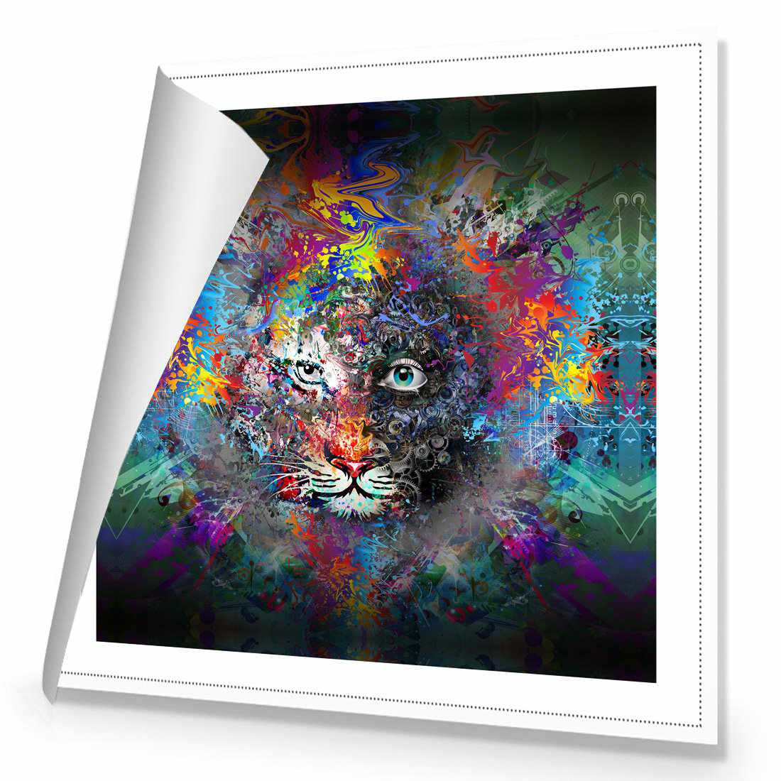 Tiger Magic, Square | Standard Canvas | No Frame | Rolled Canvas