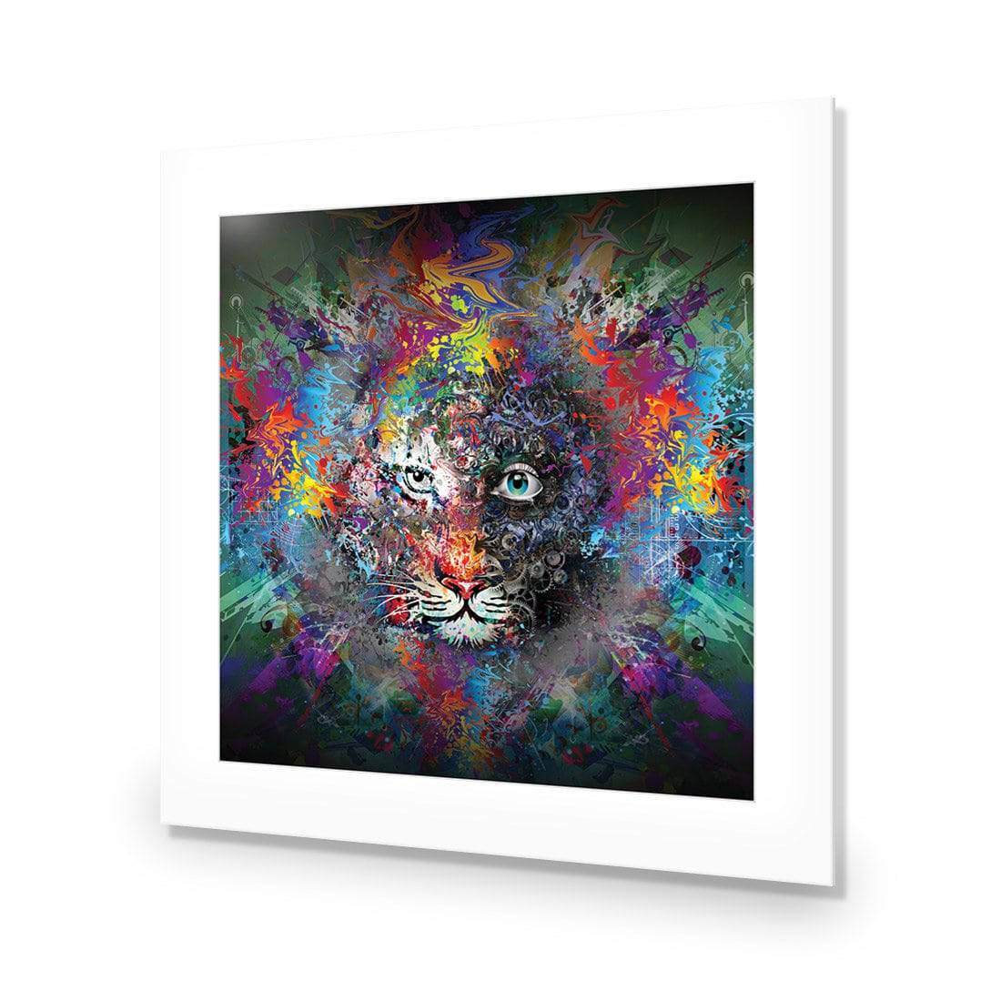 Tiger Magic, Square-Acrylic-Wall Art Design-With Border-Acrylic - No Frame-37x37cm-Wall Art Designs