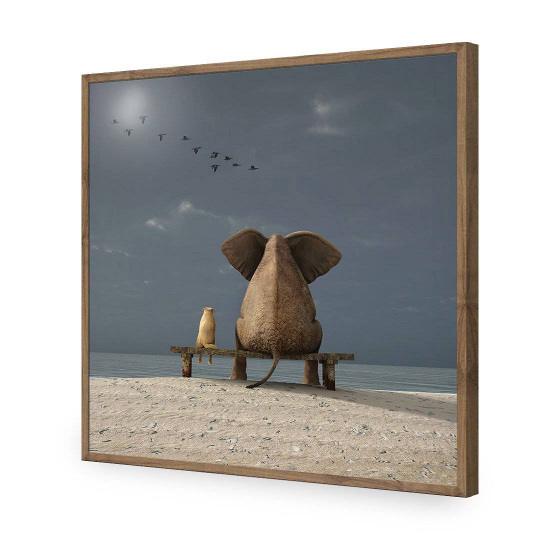 Little And Large, Square-Acrylic-Wall Art Design-Without Border-Acrylic - Natural Frame-37x37cm-Wall Art Designs