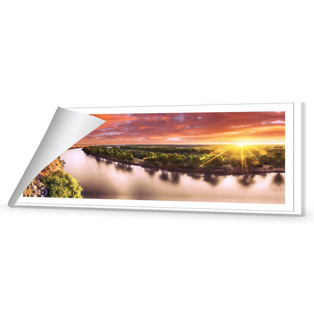 Murray River Sunrise Canvas Art-Canvas-Wall Art Designs-60x20cm-Rolled Canvas-Wall Art Designs